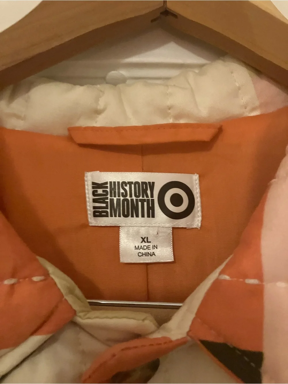 Target Quilted Patchwork Jacket in Cream, Pink, Orange, Olive & Burgundy
